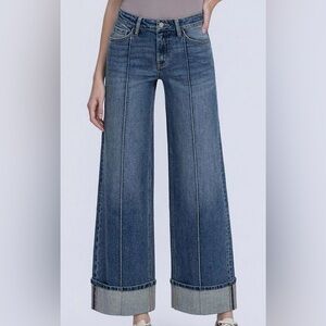 Classic Blue Wide-Leg Jeans
